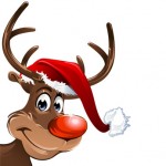 Rudolph with Christmas Hat